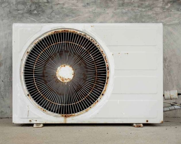 Old, worn-out AC unit in Tulsa, OK